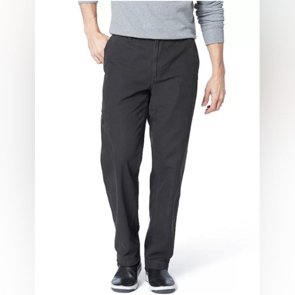 Dockers D3 Classic Fit Charcoal Gray Black Ultimate Cargo Pants Mens 36x32 NWT